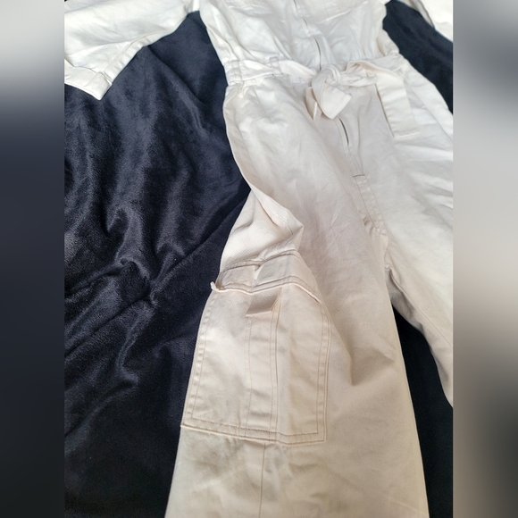 NWT Denim boiler suit In Off-White/ Cream - Picture 12 of 14
